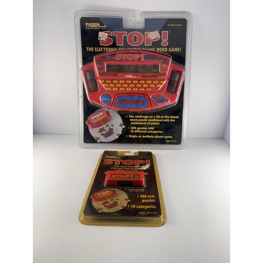 STOP! Hand-Held Electronic Game‎ 1998 Tiger Vintage New Sealed W/ Expansion Card